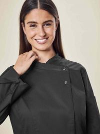 Kochjacke modern Damen in Schwarz